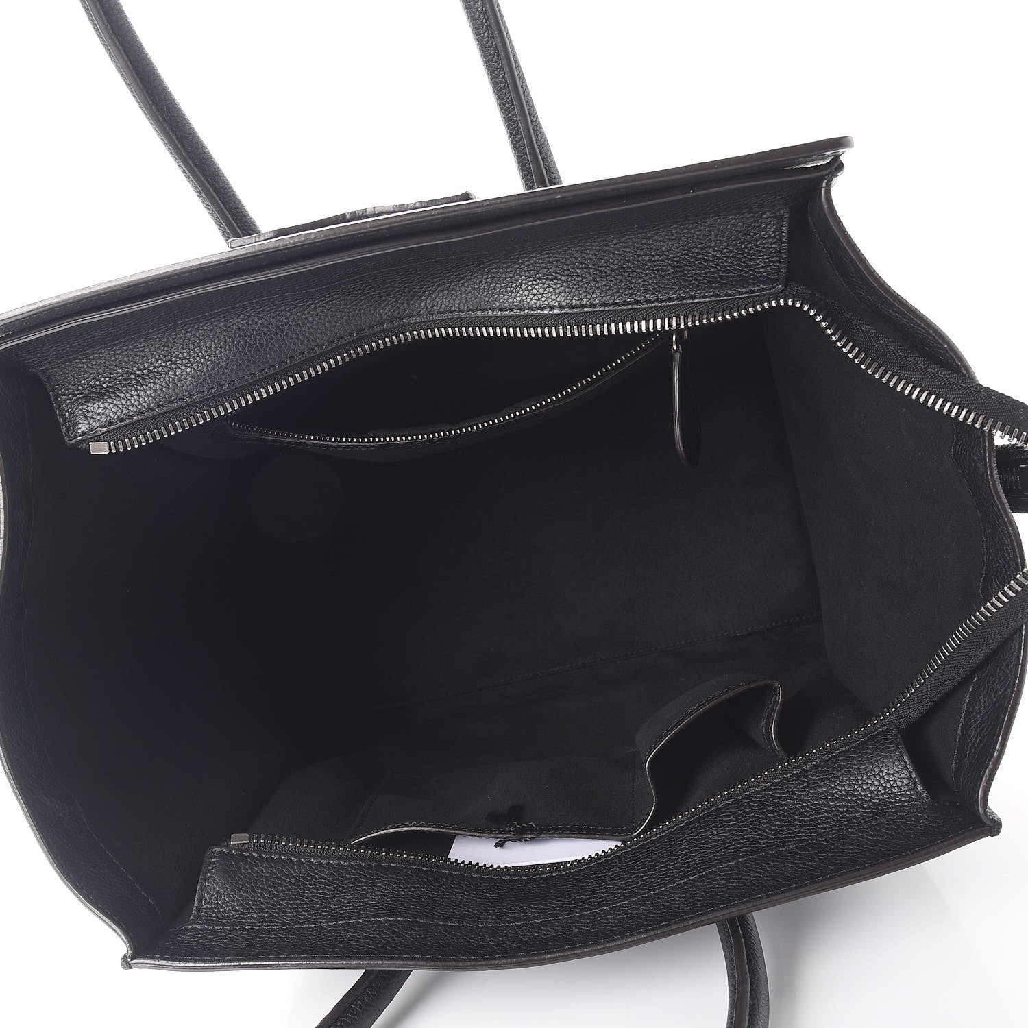 Celine Drummed Calfskin Mini Luggage Black 5 of 13