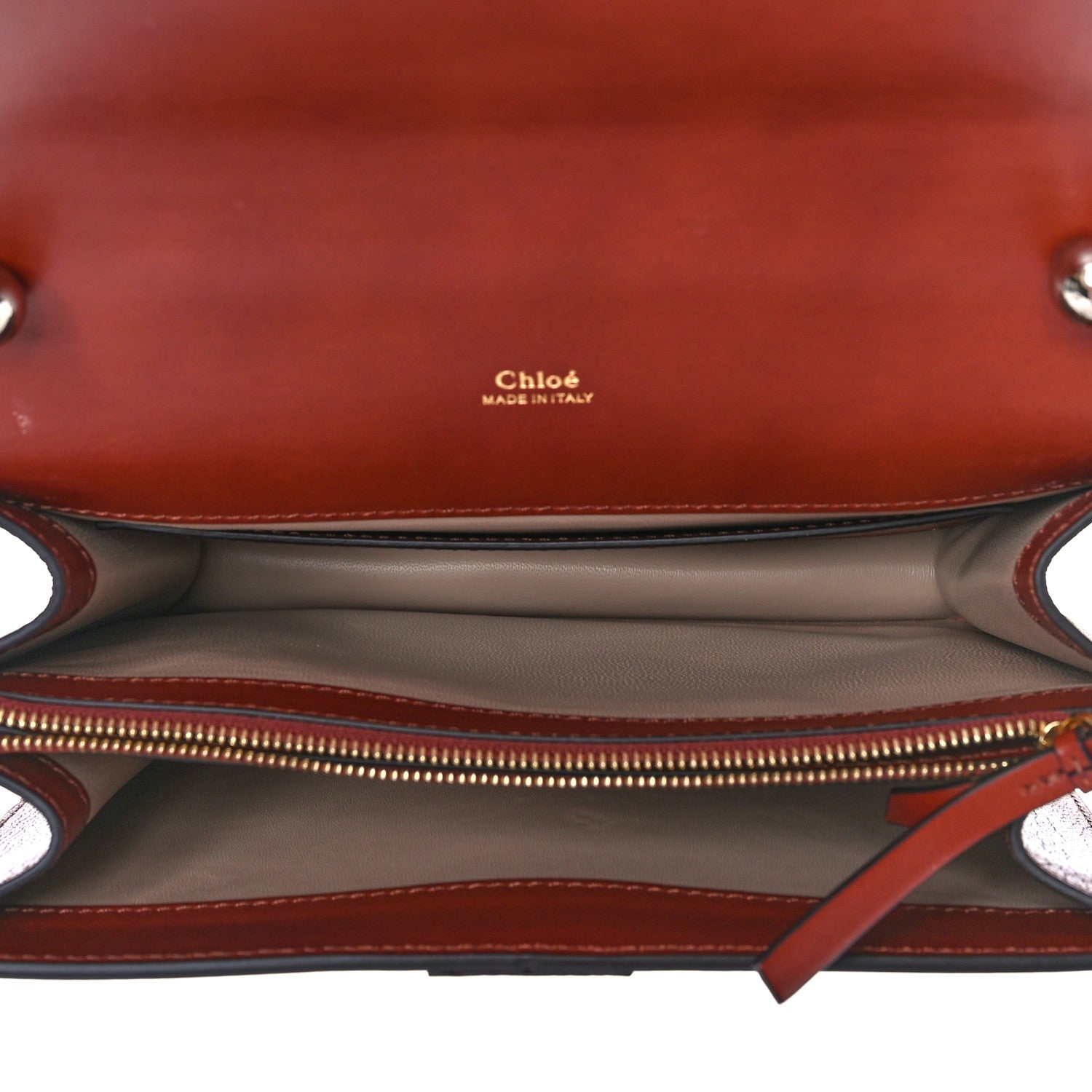 Chloe Shiny Goatskin Calfskin Aby Chain Shoulder Bag 5 of 8