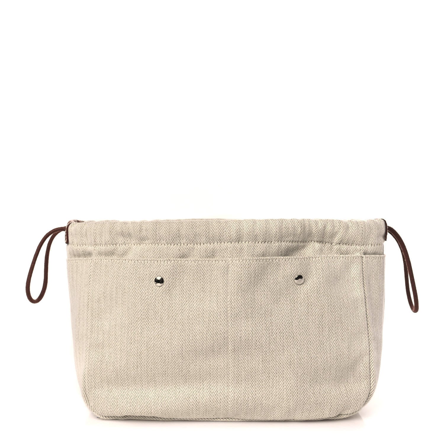 Hermes Canvas Barenia Fourbi 25 MM Pouch Naturel Fauve 1 of 9