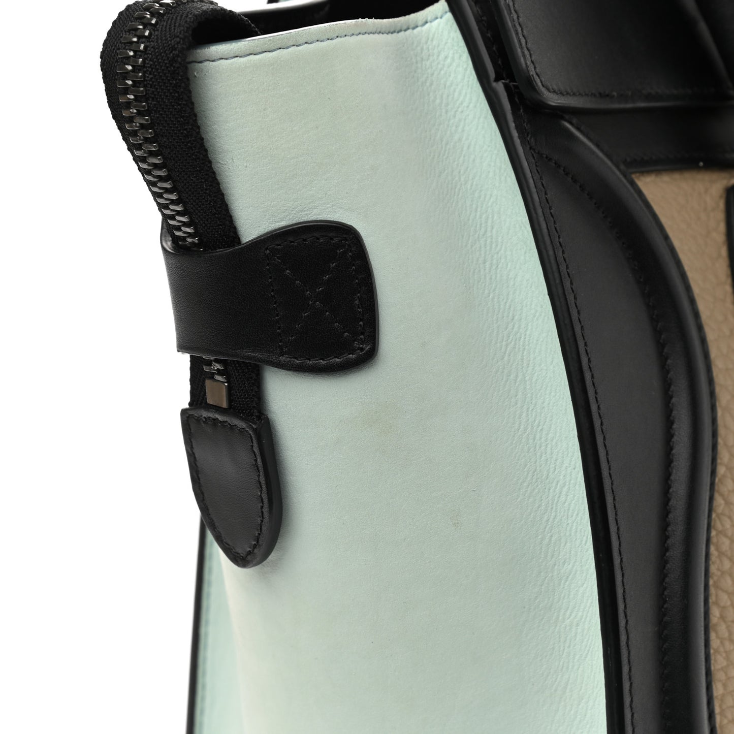 Bullhide Calfskin Nubuck Micro Tri-Color Luggage Beige