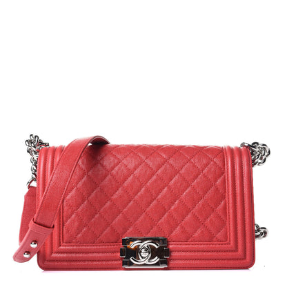 Chanel Caviar Quilted Medium Boy Flap Red 1 of 3