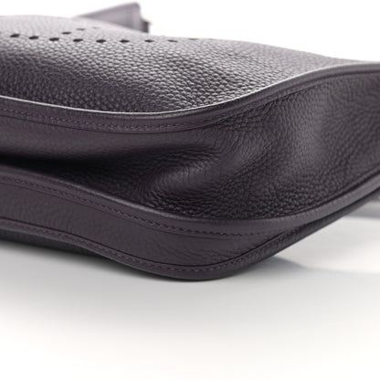 Hermes Taurillon Clemence Evelyne III PM Raisin 10 of 13