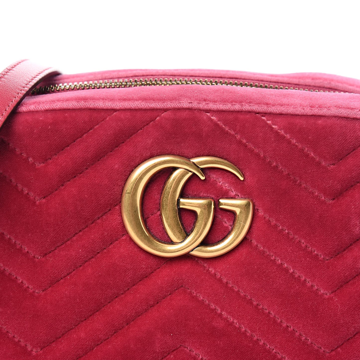 Velvet Matelasse Small GG Marmont Chain Shoulder Bag Light Raspberry Rose