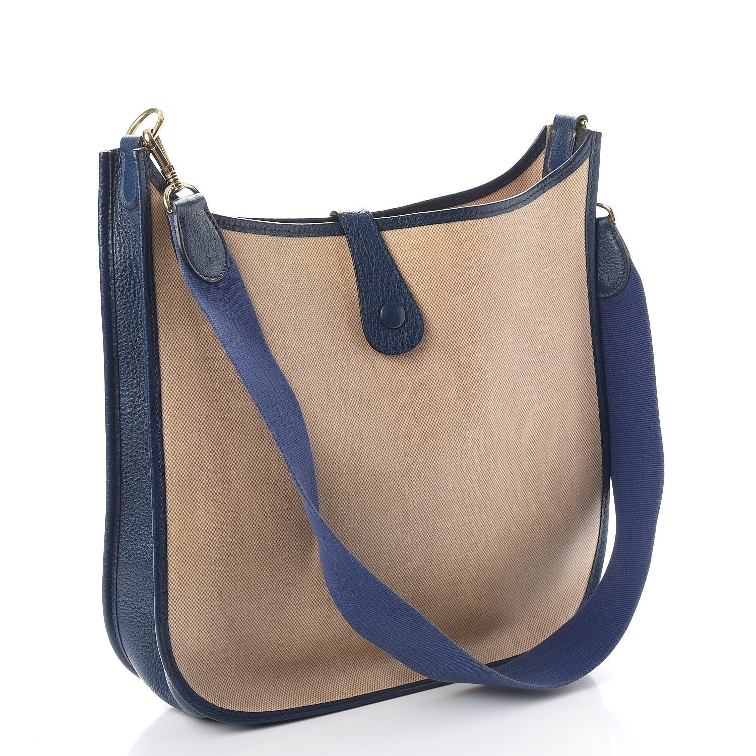 Hermes Toile Ardennes Evelyne GM Brighton Bleu 3 of 8