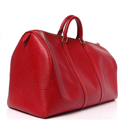 Louis Vuitton Epi Keepall 50 Castillan Red 2 of 8