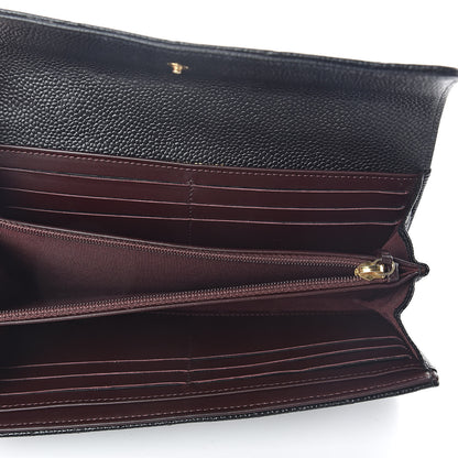 Chanel Caviar Quilted Large Gusset Flap Wallet Black 5 of 12