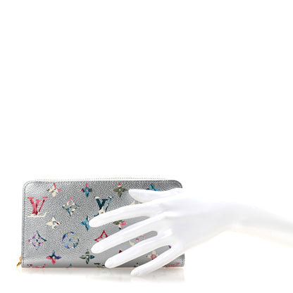 Louis Vuitton Metallic Monogram LV Garden Zippy Wallet Silver 2 of 7