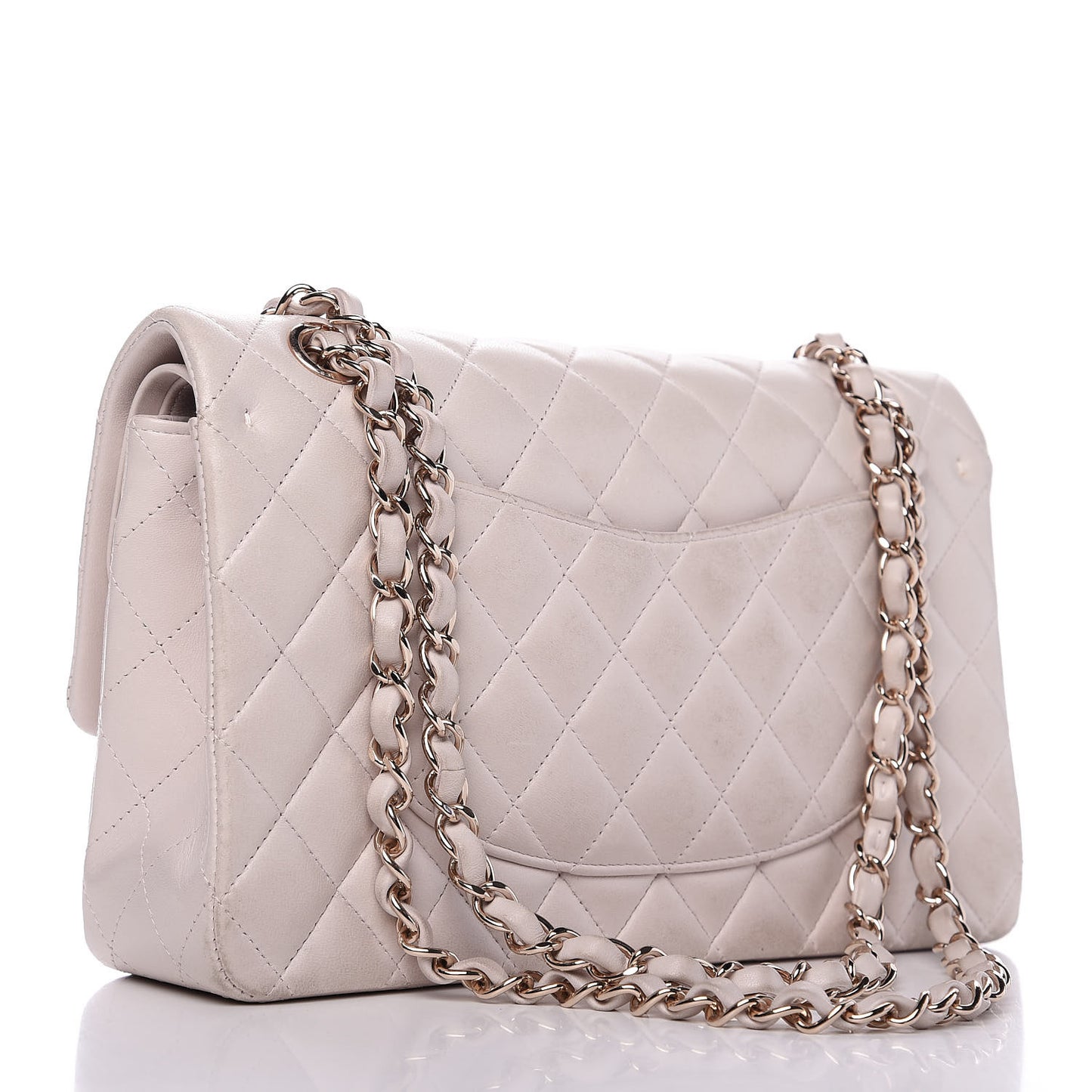 Lambskin Quilted Medium Double Flap Pink