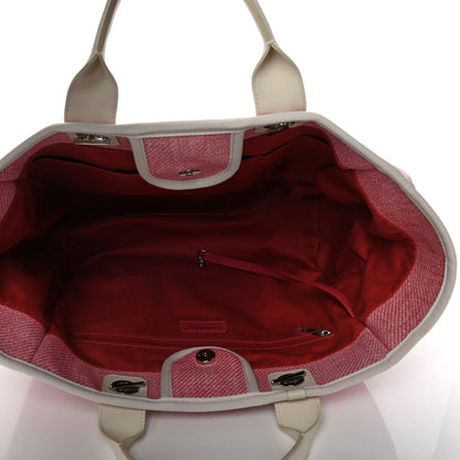 Chanel Canvas Medium Deauville Tote Pink 5 of 11
