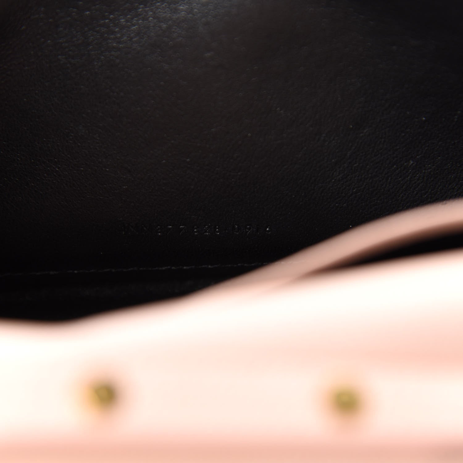 Saint Laurent Grain De Poudre Matelasse Chevron Monogram Chain Wallet Pale Blush 10 of 12