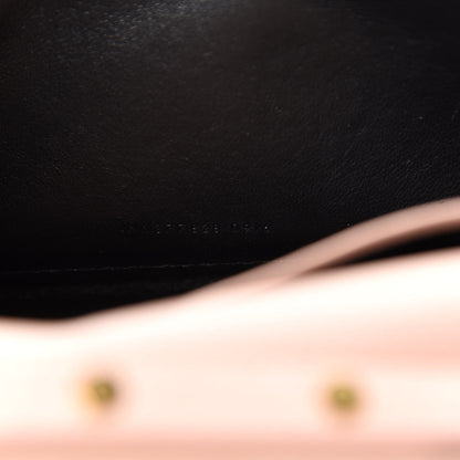 Saint Laurent Grain De Poudre Matelasse Chevron Monogram Chain Wallet Pale Blush 10 of 12