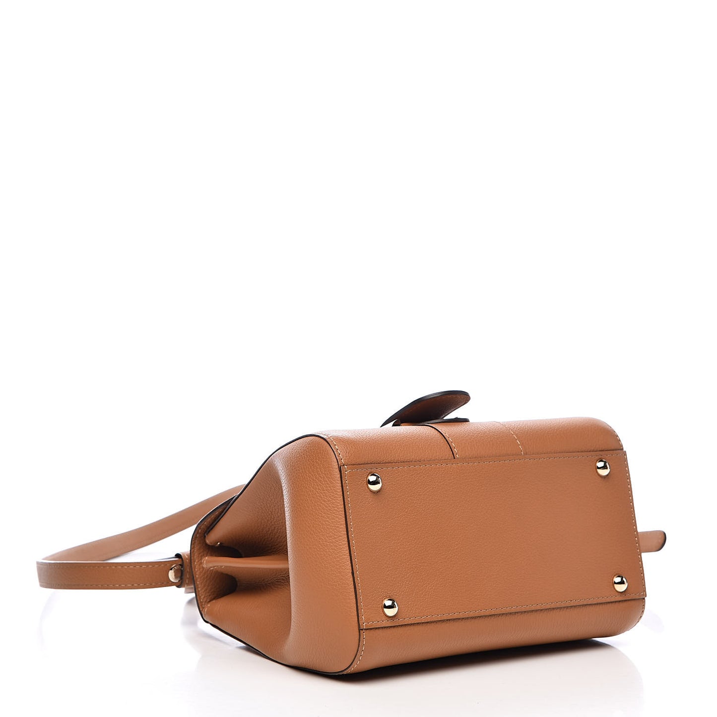 Grained Calfskin Mini Brillant Satchel Natural