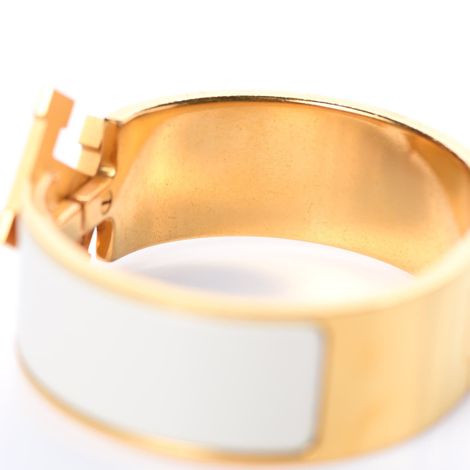 Hermes Enamel Wide Clic Clac H Bracelet PM Craie 5 of 9