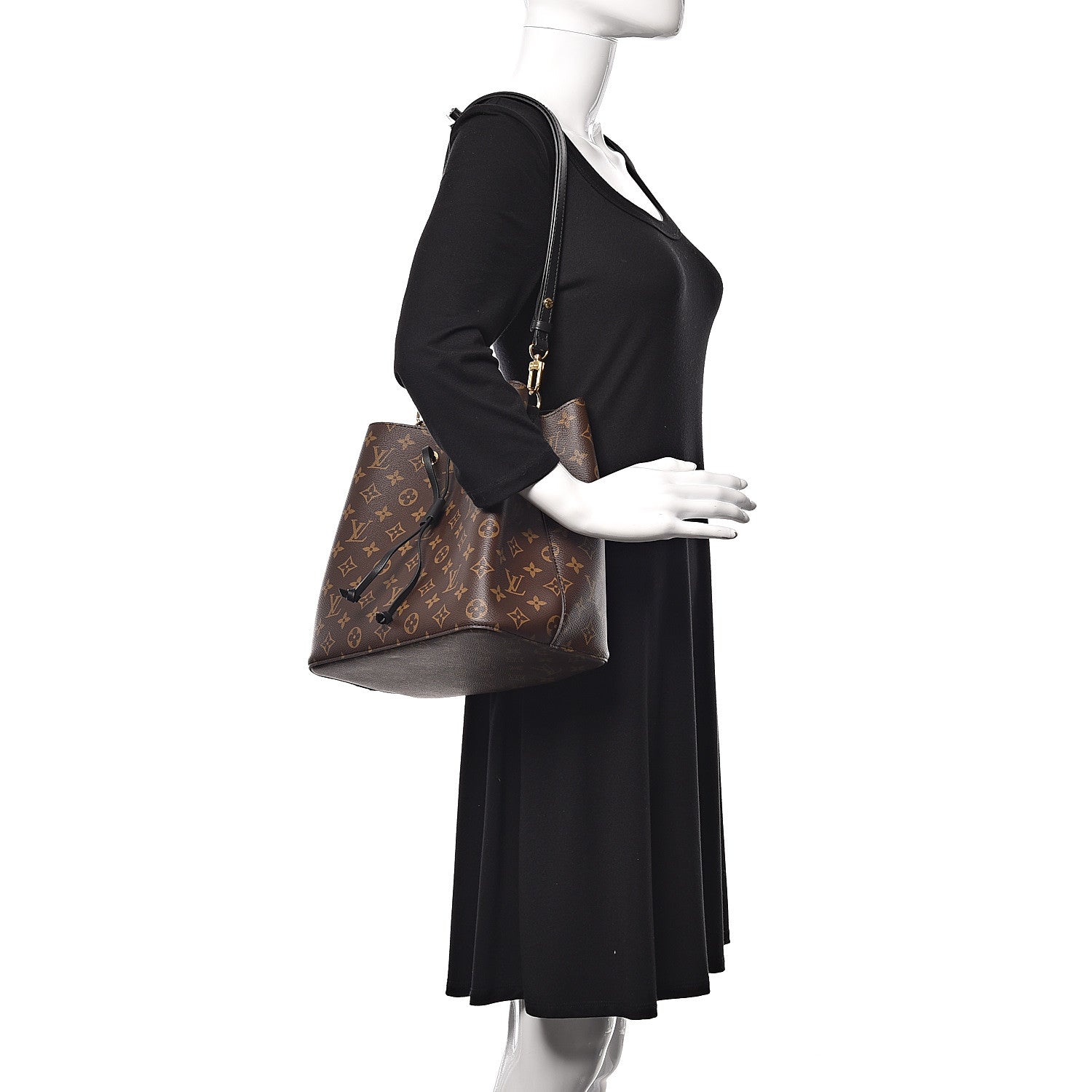 Louis Vuitton Monogram Neonoe MM Black 2 of 9