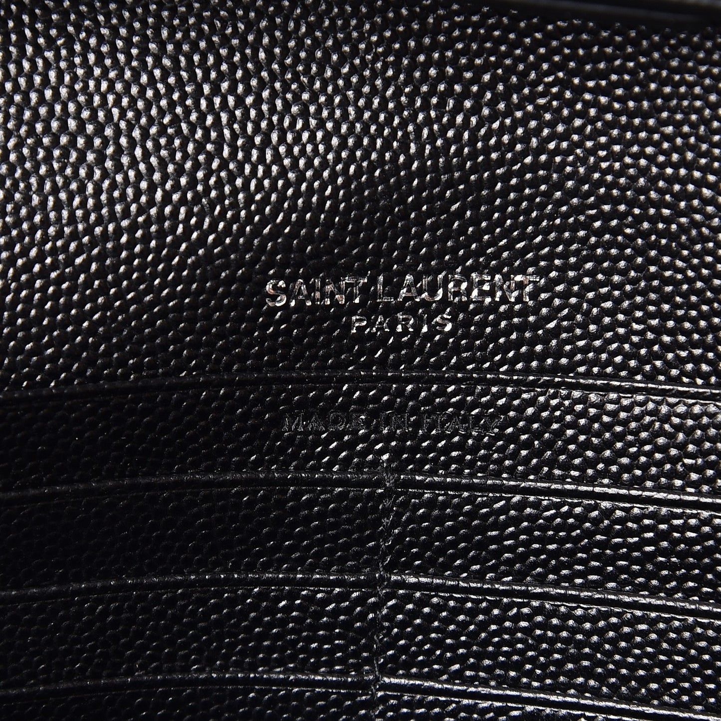 Grain De Poudre Matelasse Chevron Monogram Chain Wallet Black