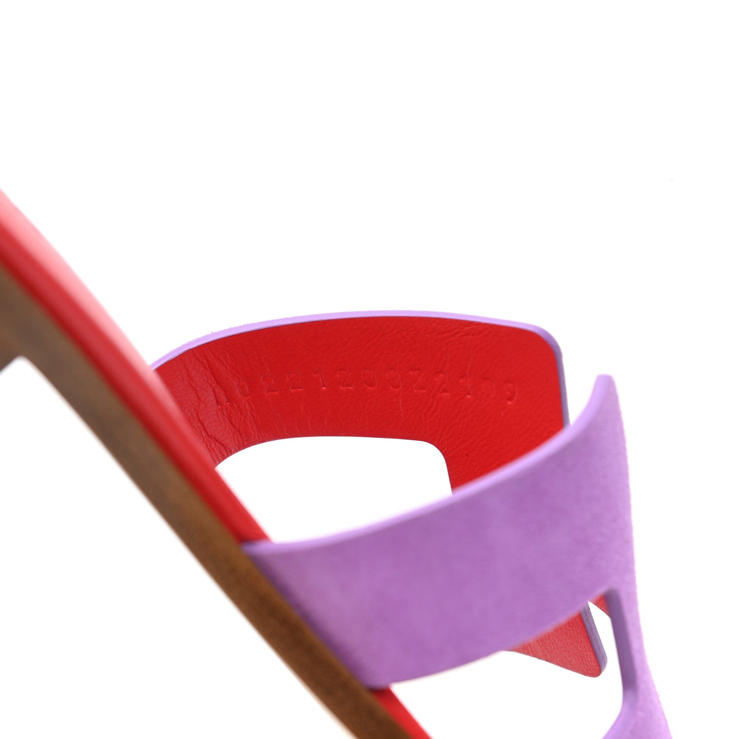 Suede Goatskin Oran Sandals 36 Violet Parme
