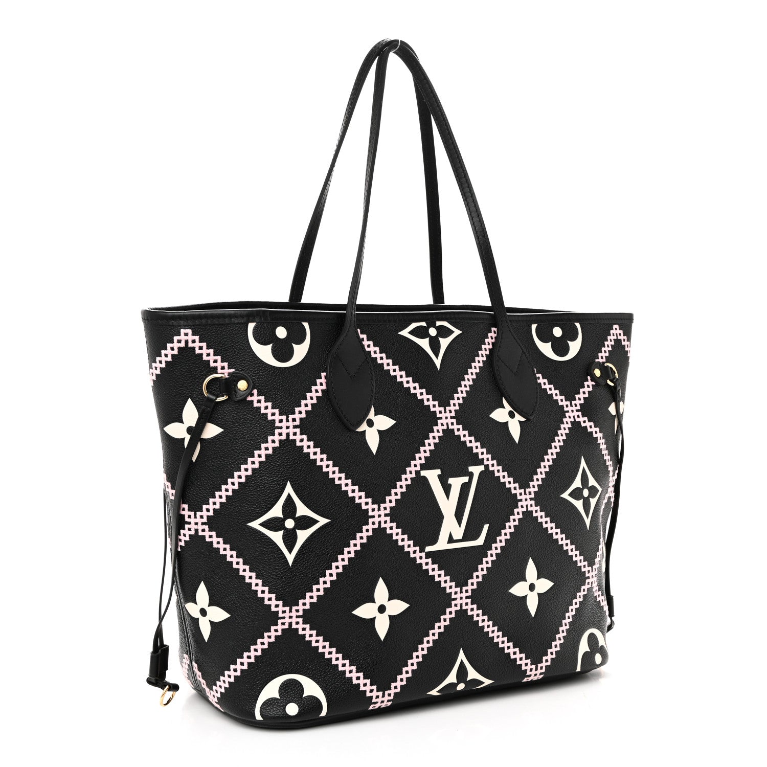 Louis Vuitton Empreinte Monogram Giant Broderies Neverfull MM Black 4 of 10