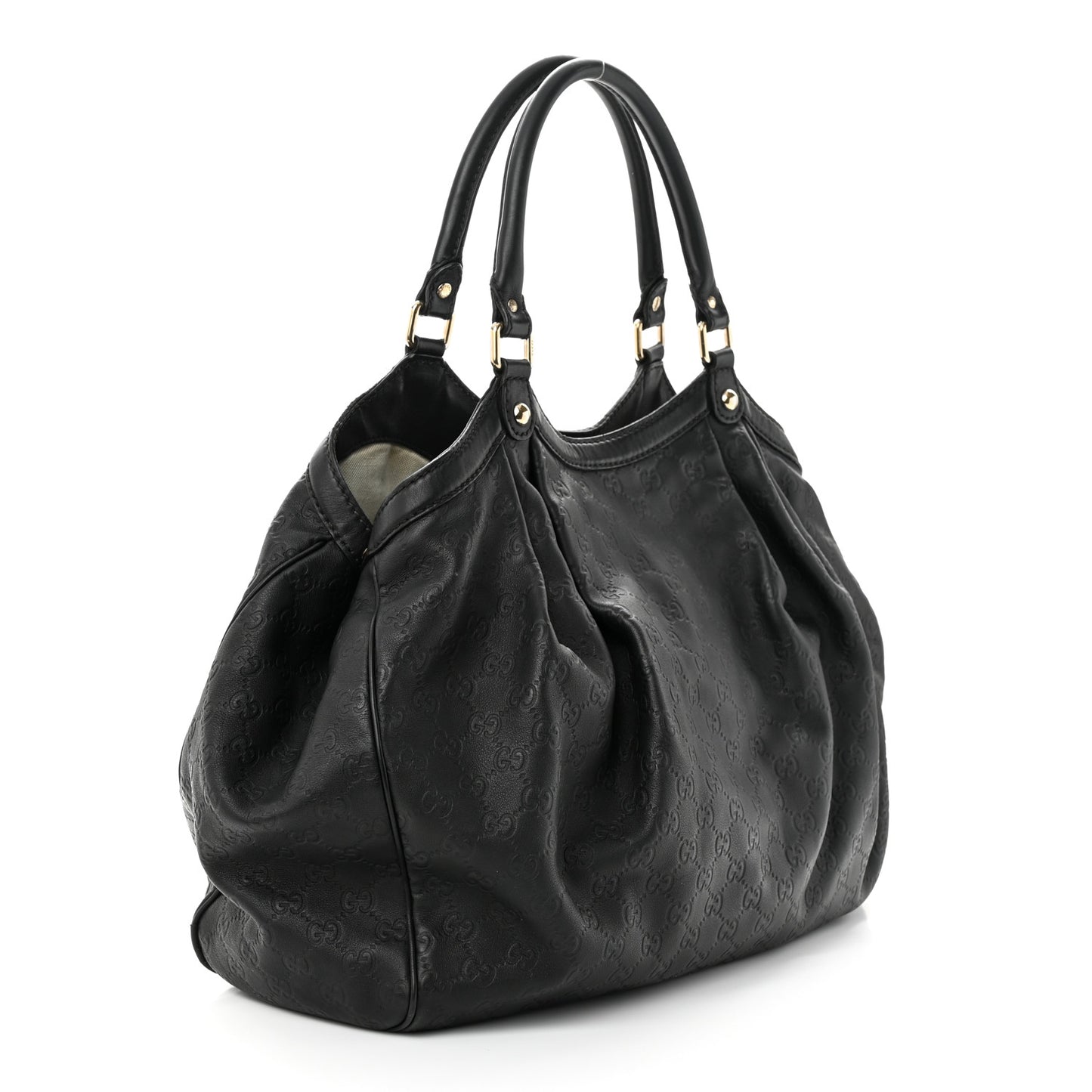 Guccissima Large Sukey Tote Black