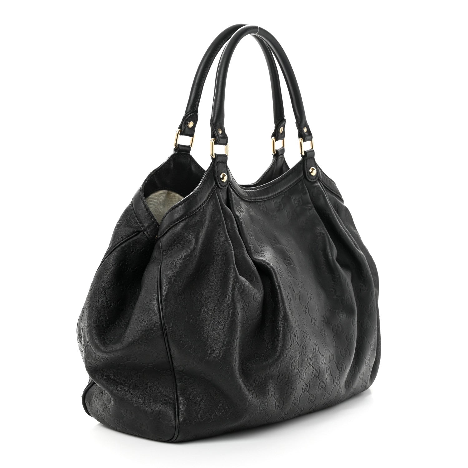 Gucci Guccissima Large Sukey Tote Black 3 of 11