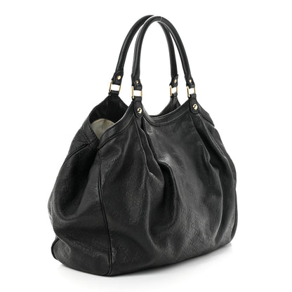 Gucci Guccissima Large Sukey Tote Black 3 of 11