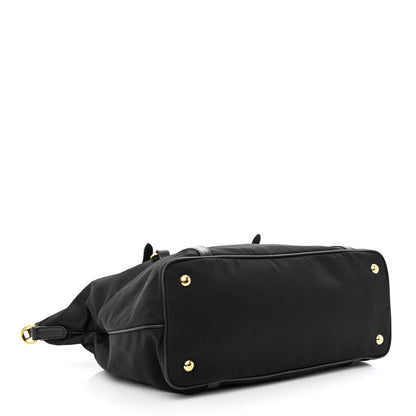 Prada Tessuto Nylon Saffiano Tote Black 4 of 12