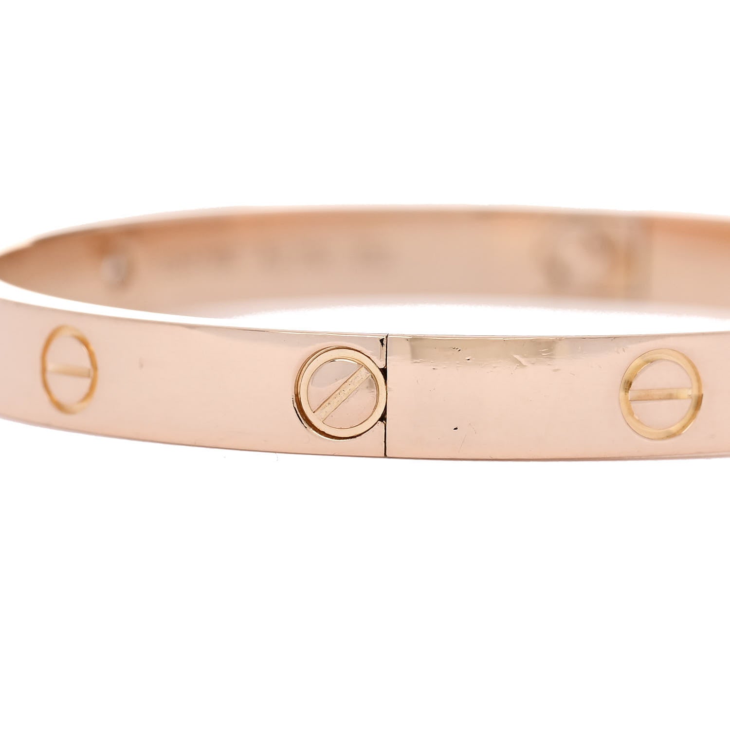 Cartier 18K Pink Gold 4 Diamond LOVE Bracelet 18 9 of 10
