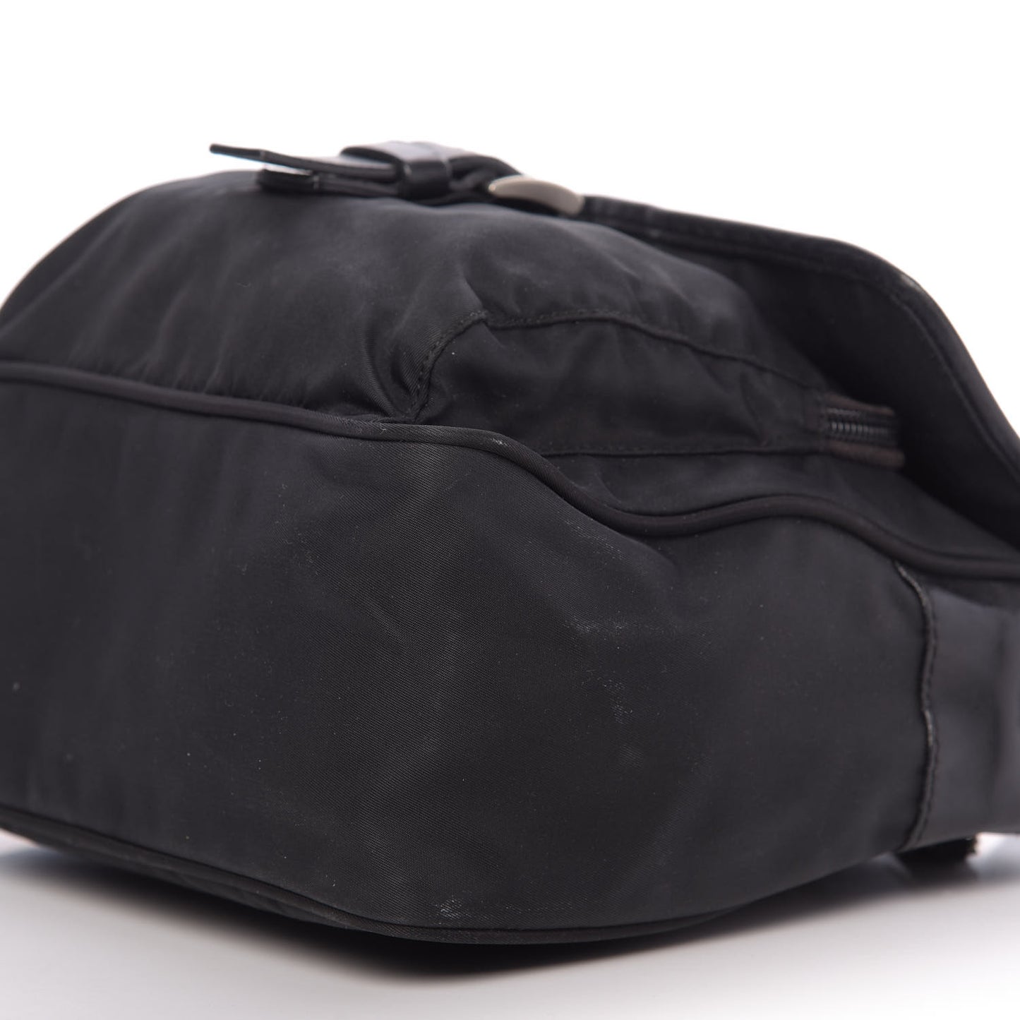 Nylon Tessuto Messenger Bag Black