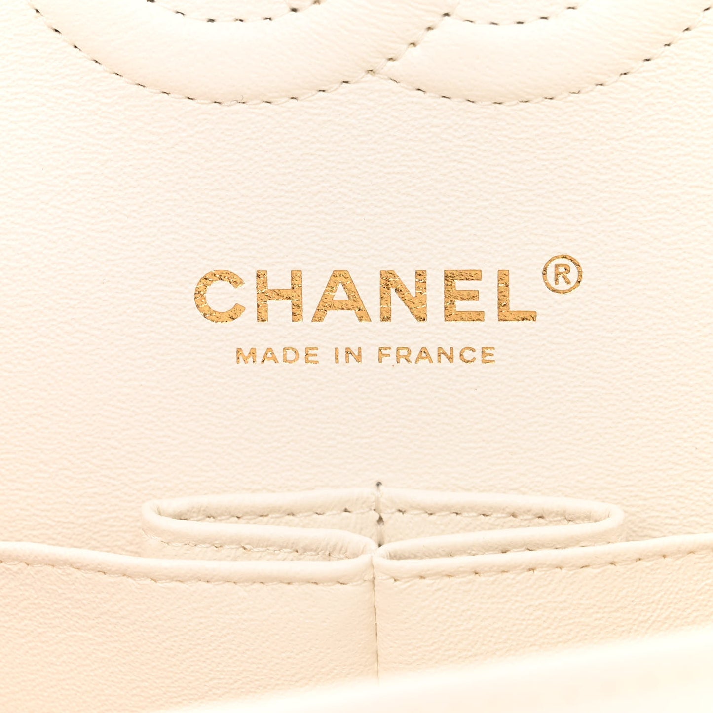 Caviar Quilted Medium Double Flap White