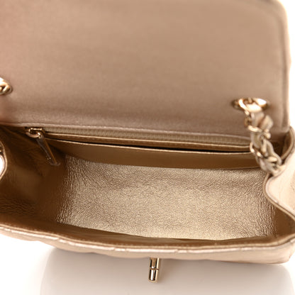 Chanel Metallic Lambskin Quilted Mini Square Flap Gold 4 of 9