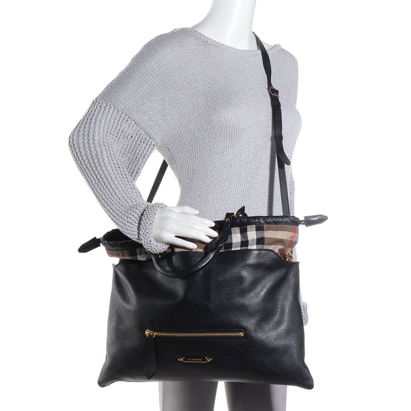 Calfskin House Check Big Crush Black