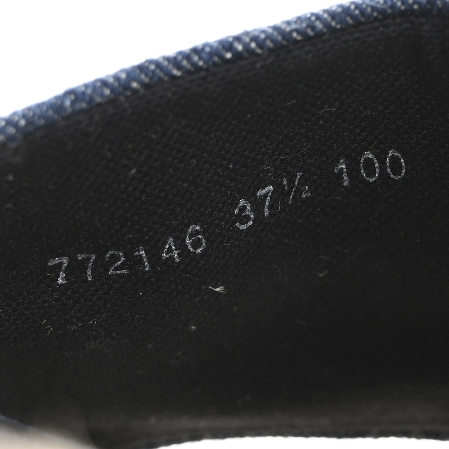 Gucci Denim Crystals GG Monogram Espadrille 20mm Slide Sandals 37.5 Denim 9 of 9