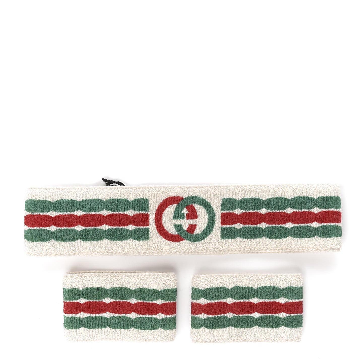 Cotton Interlocking G Headband and Wrist Set M Multicolor