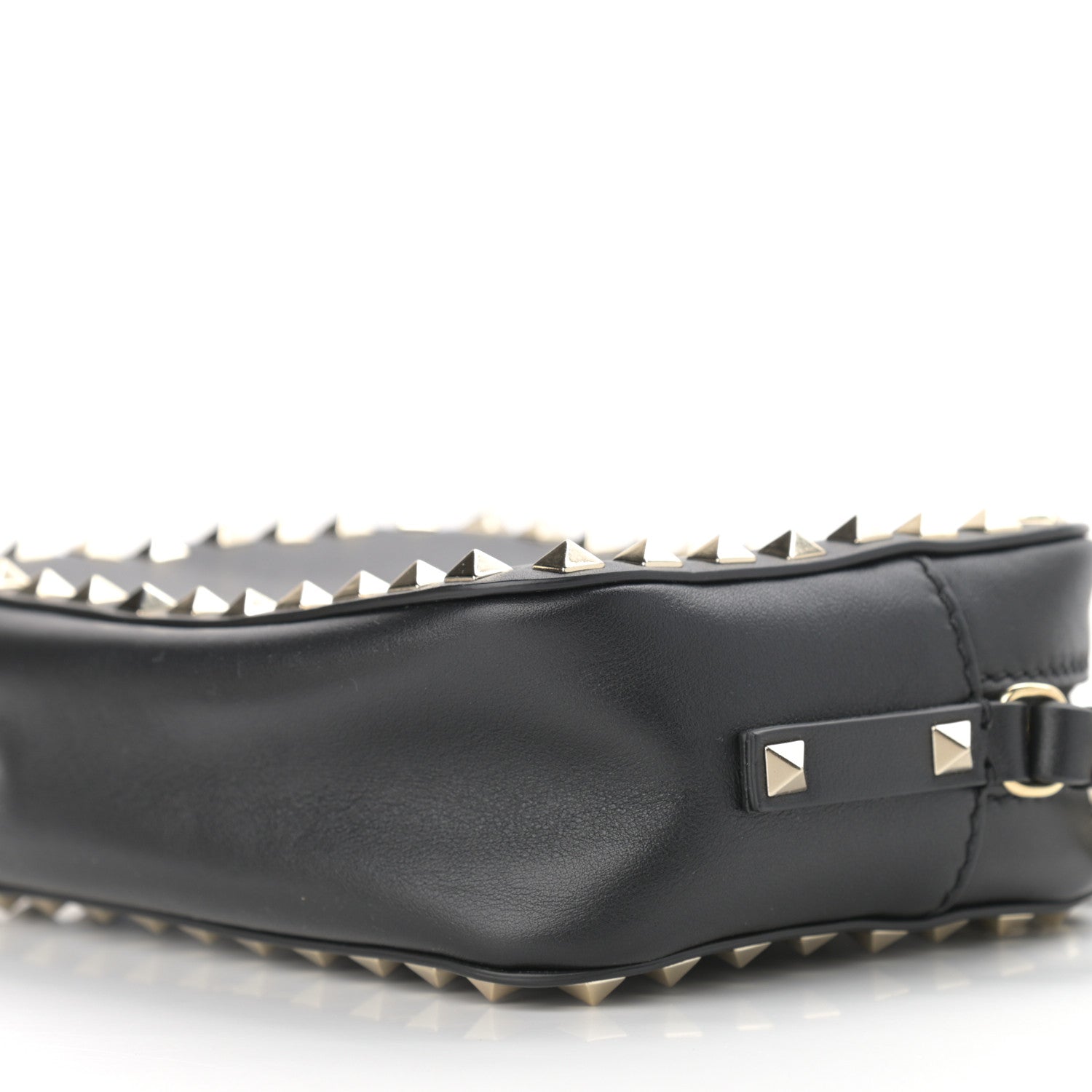 Valentino Garavani Calfskin Rockstud Camera Crossbody Bag Black 9 of 10