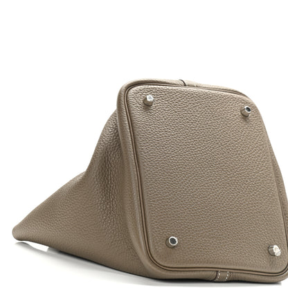 Hermes Taurillon Clemence Picotin Lock 22 MM Etoupe 9 of 10