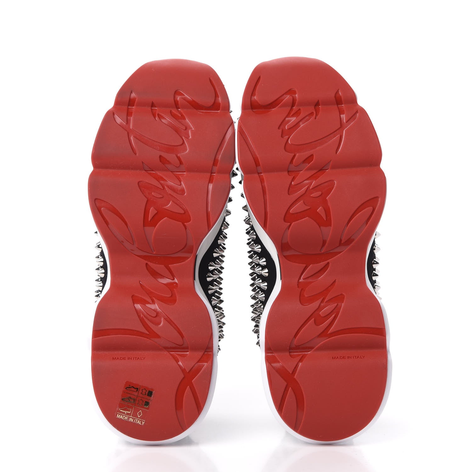 Christian Louboutin Neoprene Spike Sock Donna Flat Sneakers 36.5 Black White 6 of 11