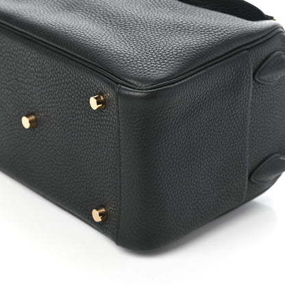 Hermes Taurillon Clemence Lindy 26 Black 7 of 8