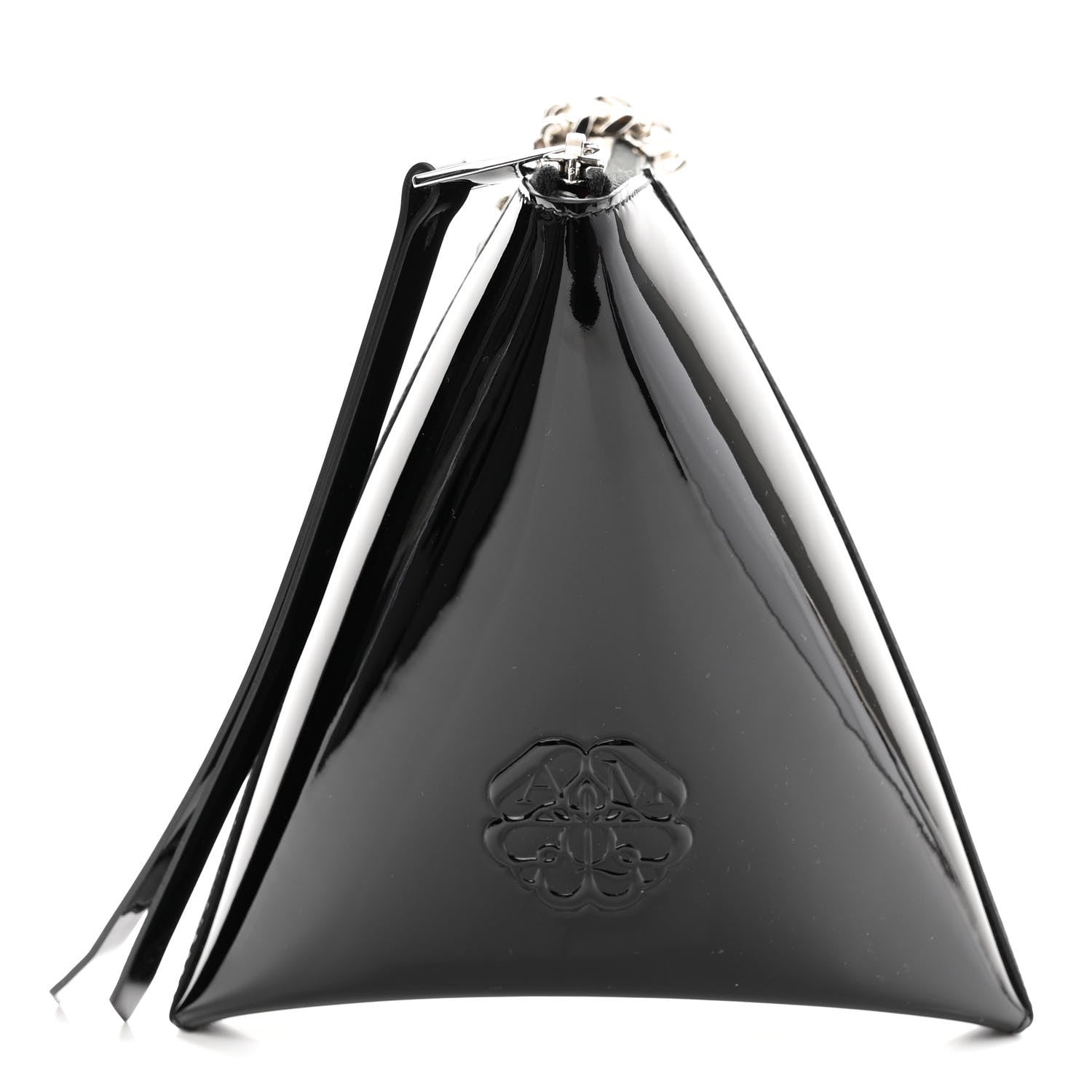 Alexander McQueen Patent Calfskin The Curve Pouch Black 1 of 9