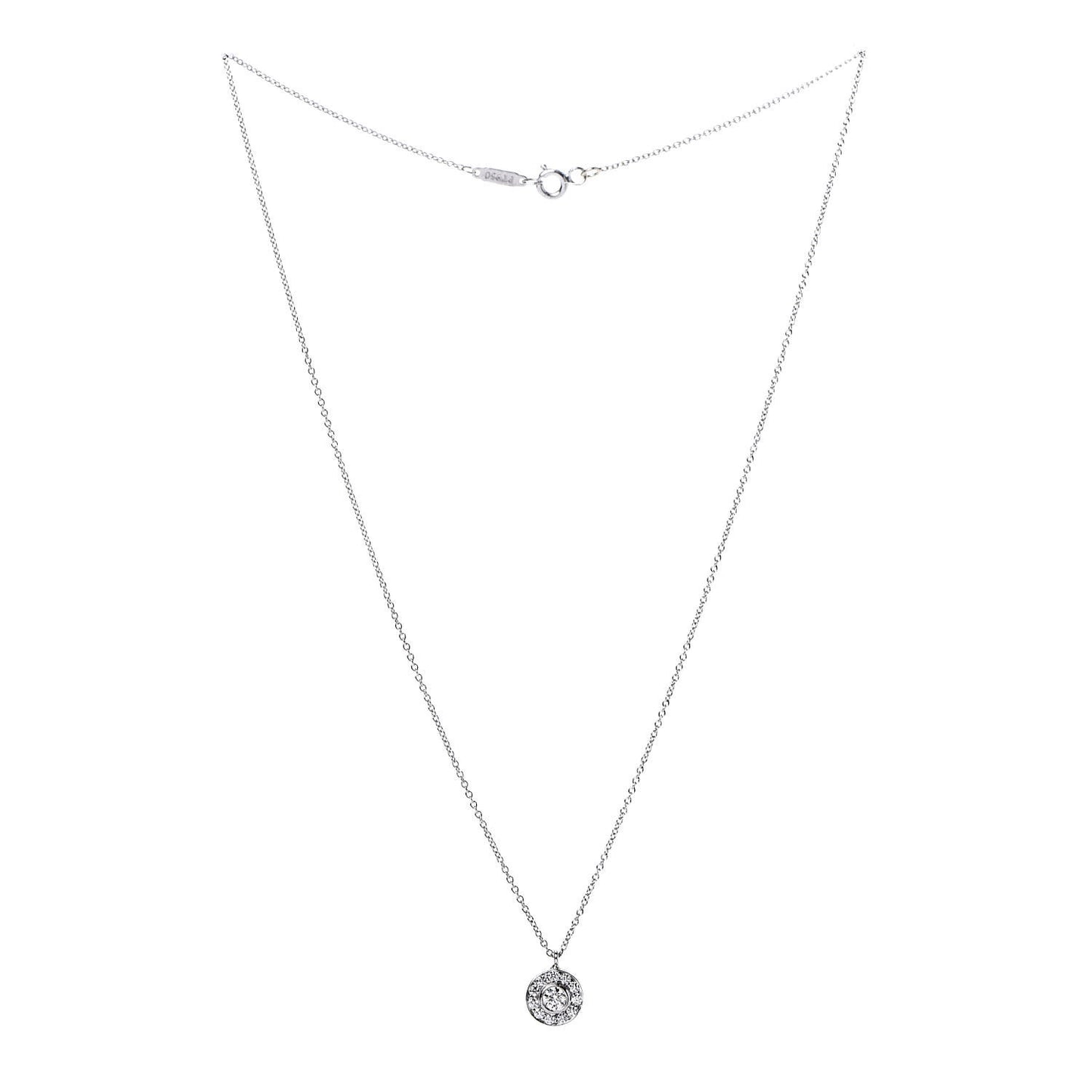 Platinum Diamond .33ctw Circlet Pendant Necklace