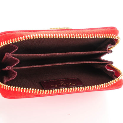 Chanel Sheepskin Quilted Mademoiselle Vintage Zip Coin Purse Red 5 of 7