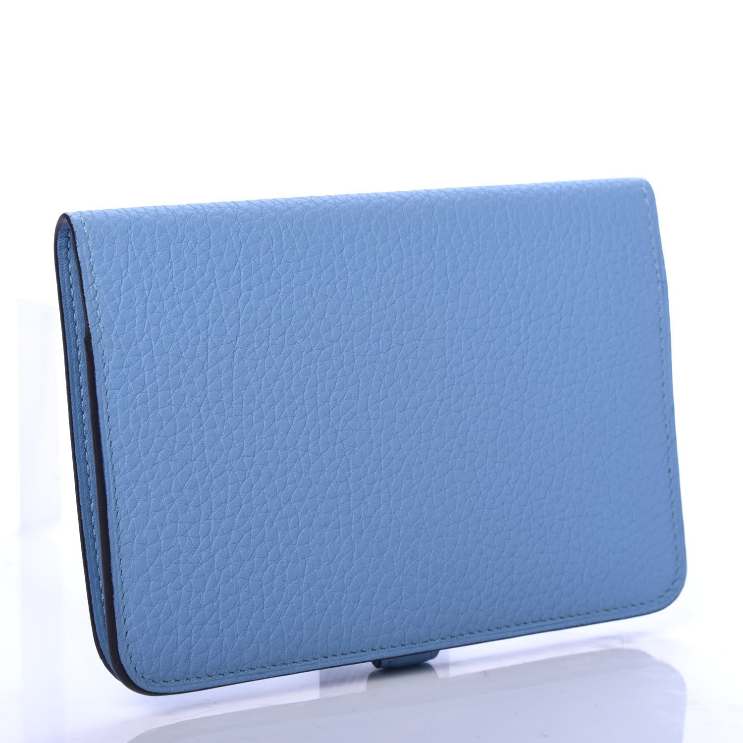 Hermes Togo Dogon Compact Wallet Bleu Paradis 3 of 6