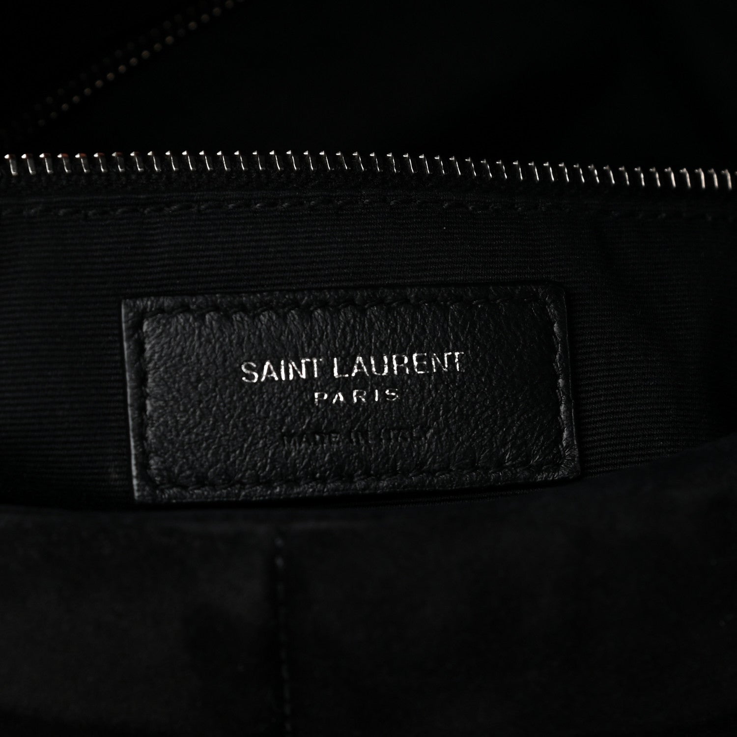 Saint Laurent Suede Quilted Medium Loulou Puffer Monogram Chain Satchel Black 6 of 12