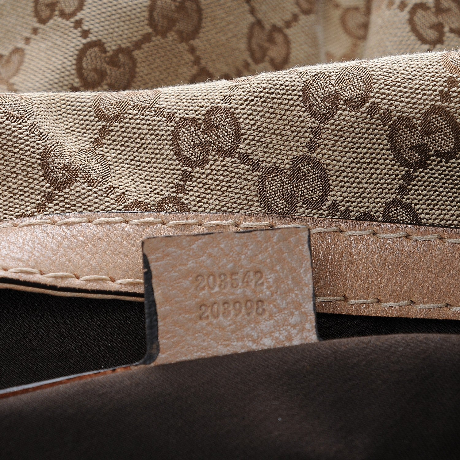 Gucci Monogram Large Jockey Hobo Beige 7 of 7