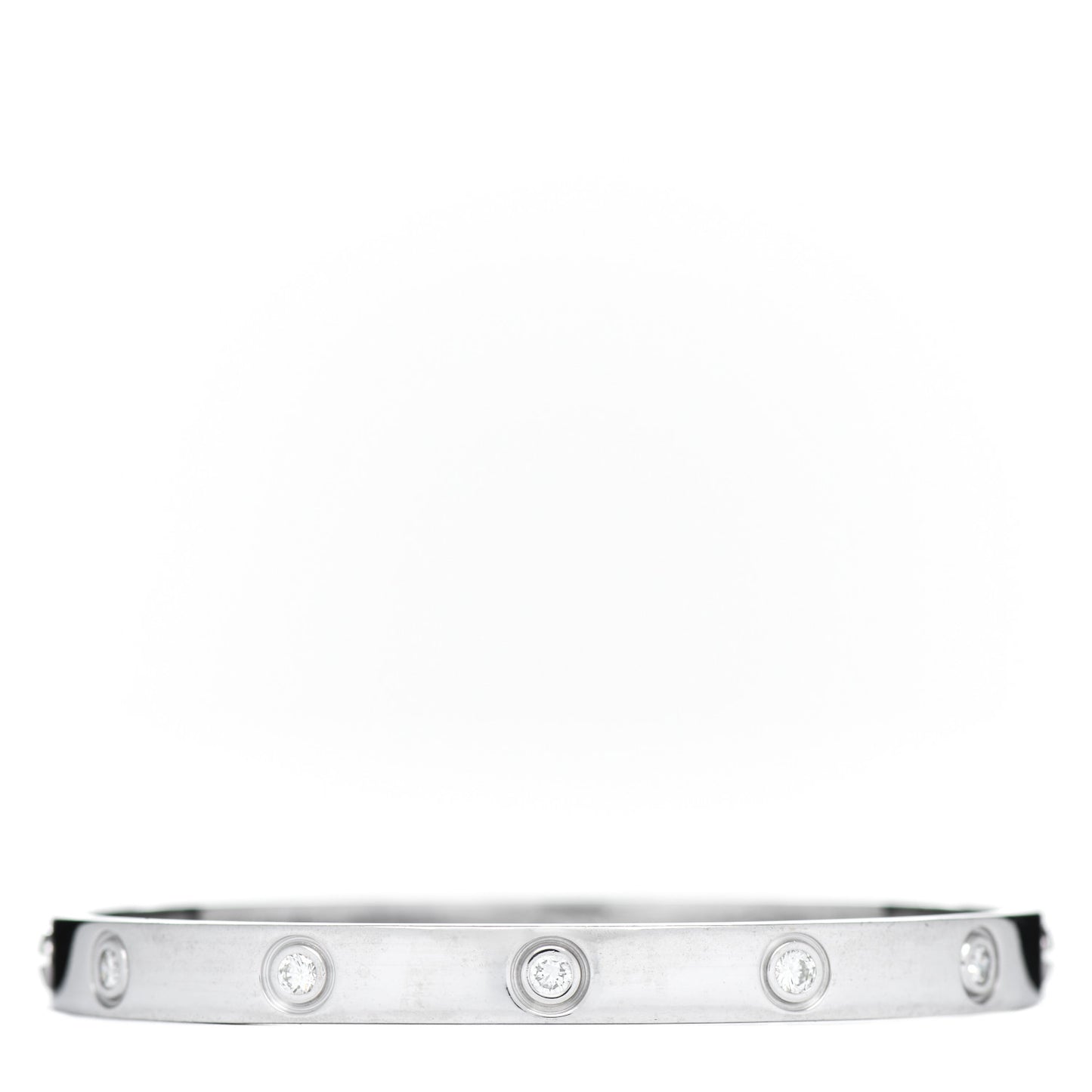 18K White Gold 10 Diamond LOVE Bracelet 18