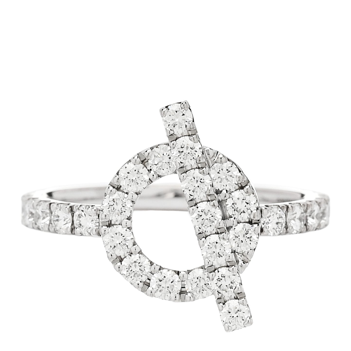 18K White Gold Diamond Finesse Ring 51 5.75