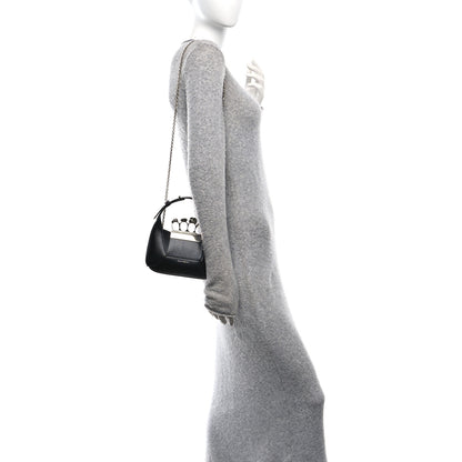 Alexander McQueen Calfskin Mini The Jeweled Hobo Black 2 of 10