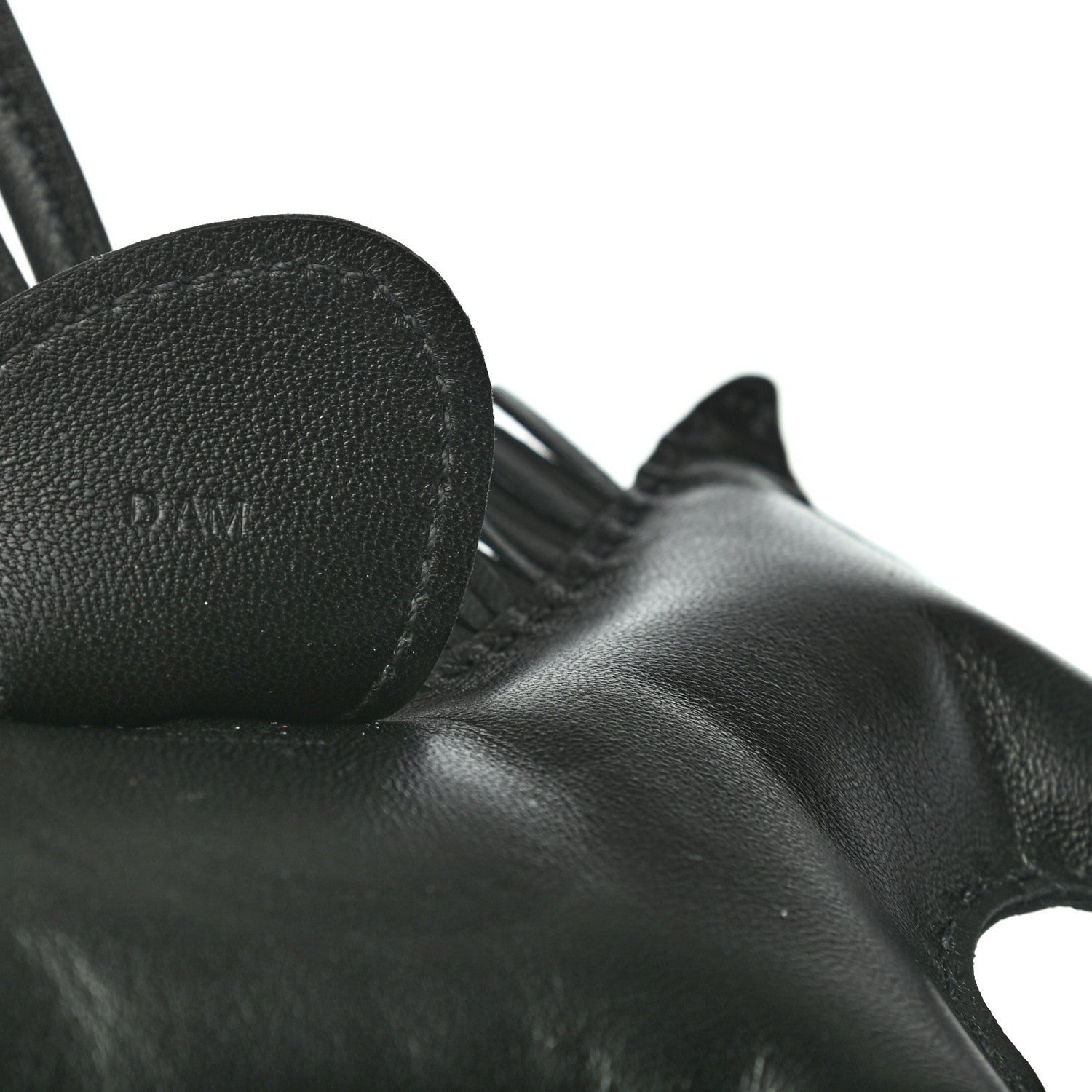 Hermes Milo Lambskin Grigri Rodeo Horse Bag Charm GM So Black 4 of 4