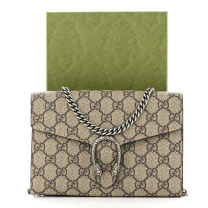 Gucci GG Supreme Monogram Mini Dionysus Chain Wallet Beige Vulcanic Red 12 of 12