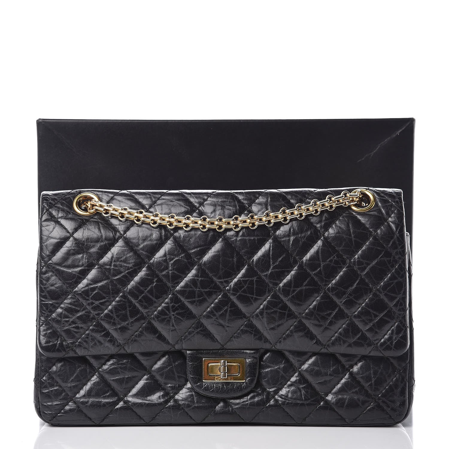 Chanel Aged Calfskin Quilted 2.55 Reissue 226 Flap Black 13 of 13