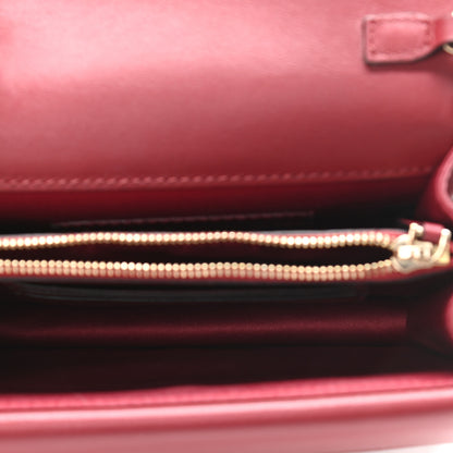 Valentino Garavani Calfskin Rockstud Wallet on Chain Camelia 5 of 11