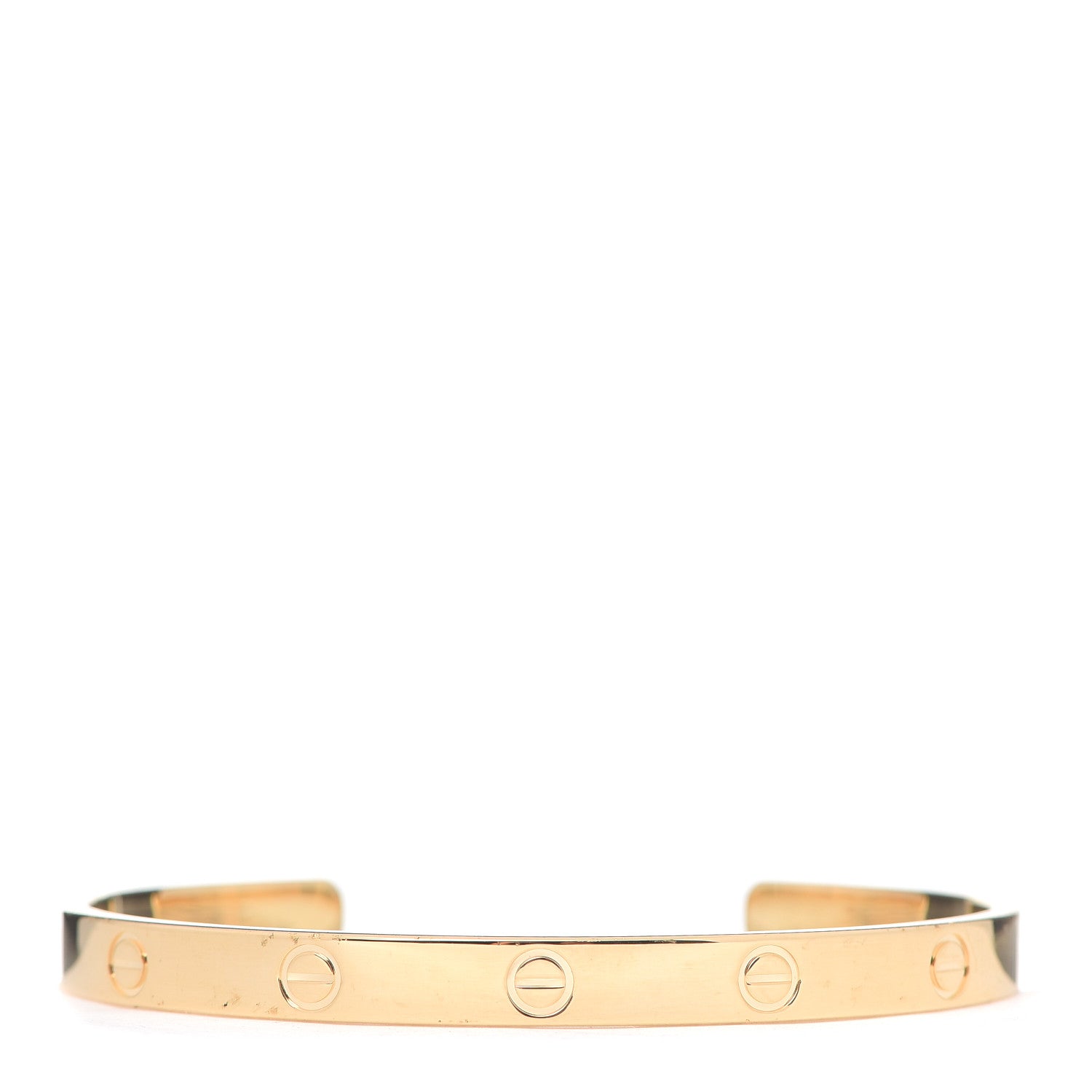 Cartier 18K Yellow Gold LOVE Cuff Bracelet 19 1 of 4